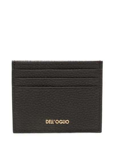 Dell'oglio Grained-leather Cardholder In Brown