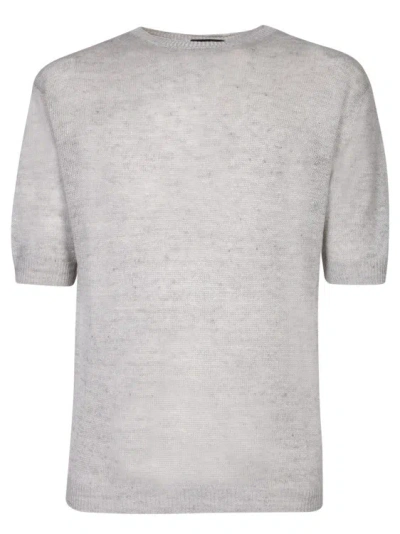 Dell'oglio Grey Short Sleeves T-shirt In Gray