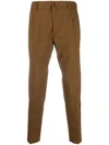 Dell'oglio High-waist Cropped Trousers In Brown