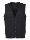 Dell'oglio V-neck Fine-knit Vest In Grey