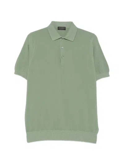 Dell'oglio Gestricktes Poloshirt In Green