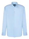 Dell'oglio Light Blue Striped Long-sleeve Shirt In Blue