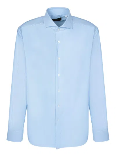 Dell'oglio Light Blue Striped Long-sleeve Shirt