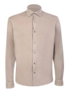 Dell'oglio Light Mastic Dyed Jersey Shirt In Neutrals