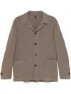 Dell'oglio Linen Blazer In Brown