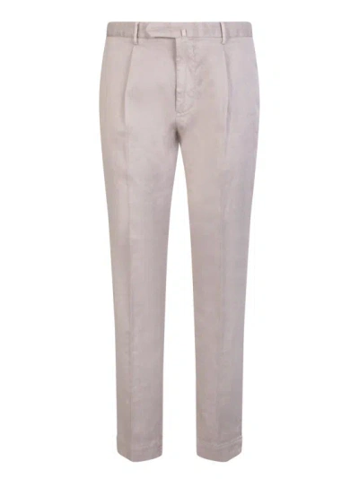 Dell'oglio Linen-blend Pink Trousers In Neutrals