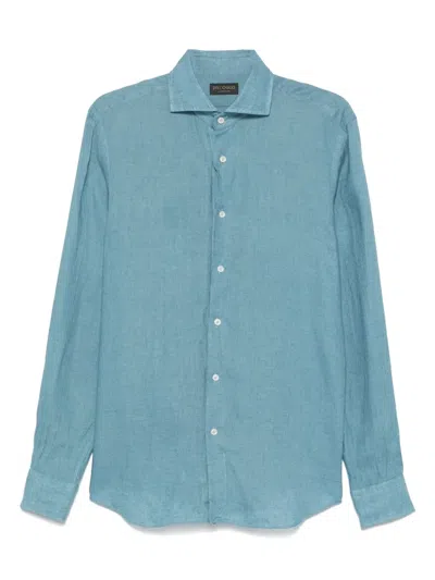 Dell'oglio Linen Shirt In Blue