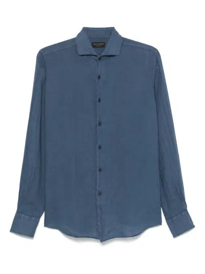 Dell'oglio Linen Shirt In Blue