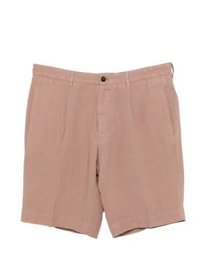 Dell'oglio Linen Shorts In Brown