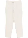 Dell'oglio Linen Tapered Trousers In Neutrals