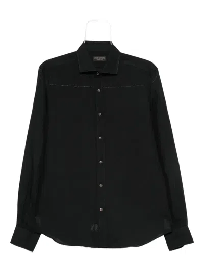 Dell'oglio Long-sleeve Button-fastening Shirt In Black