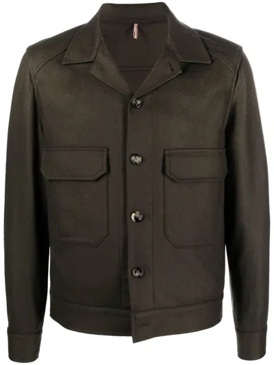 Dell'oglio Long-sleeve Button-up Shirt In Green