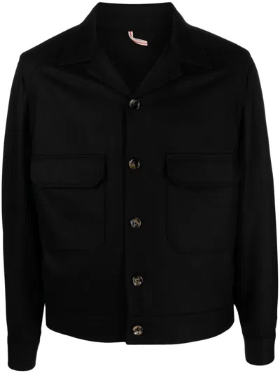 Dell'oglio Long-sleeve Button-up Shirt In Schwarz