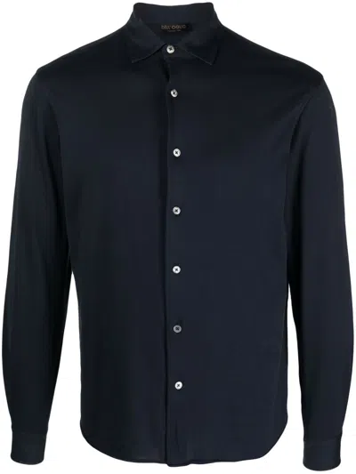 Dell'oglio Button-up Long-sleeved Shirt In Blue
