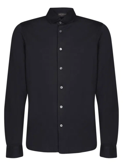 Dell'oglio Long Sleeve Jersey Shirt In Black