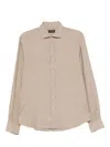 Dell'oglio Long-sleeve Linen Shirt In Neutral
