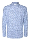 DELL'OGLIO LONG SLEEVE SHIRT IN LIGHTWEIGHT FABRIC WITH FLORAL PATTERN