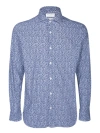 DELL'OGLIO LONG SLEEVE SHIRT IN LIGHTWEIGHT FABRIC WITH FLORAL PRINT