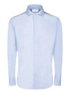DELL'OGLIO LONG SLEEVE SHIRT WITH THIN VERTICAL STRIPES