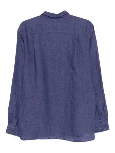Dell'oglio Long-sleeves Buttoned Polo Shirt In Blue