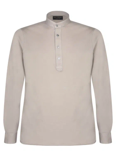 Dell'oglio Long Sleeves Jersey Shirt In Neutrals