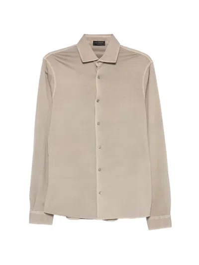 Dell'oglio Long-sleeves Shirt In Brown
