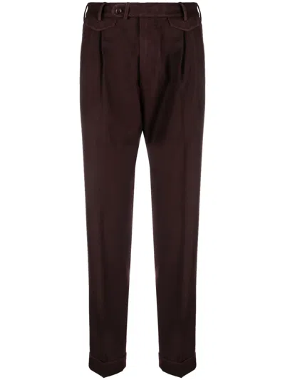 Dell'oglio Mario Mid-rise Trousers In Red