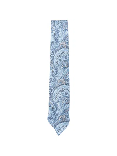 Dell'oglio Martin Paisley-pattern Tie In Blue