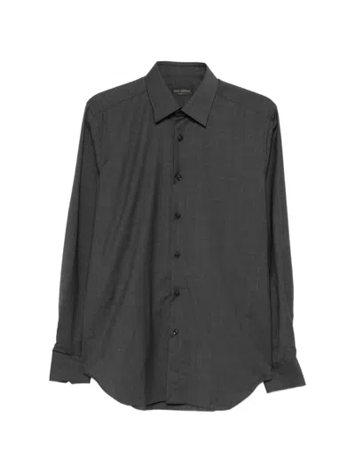 Dell'oglio Melange Buttoned Shirt In Gray