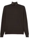Dell'oglio Roll-neck Merino Wool Jumper In Brown