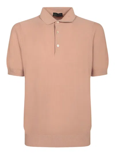 Dell'oglio Micro Piquet Polo Shirt In Pink