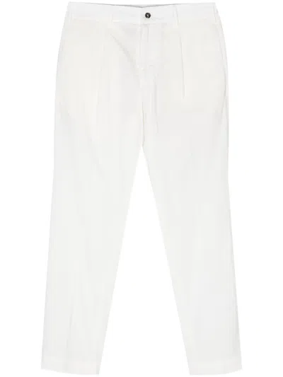 Dell'oglio Mid-rise Tapered-leg Chinos In White