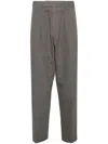 Dell'oglio Mid-rise Tapered Trousers In Grey