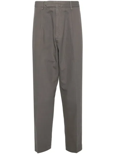 Dell'oglio Mid-rise Tapered Trousers In Grey