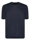 Dell'oglio Blue Classic Crew Neck Soft Cotton T-shirt