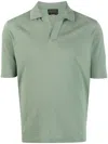 Dell'oglio Open-placket Cotton Polo Shirt In Green