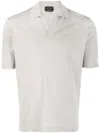Dell'oglio Open-placket Cotton Polo Shirt In Grey