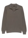 Dell'oglio Openwork Sweater In Gray