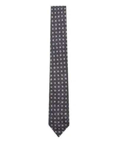 Dell'oglio Patterned Tie In Blue