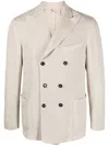 Dell'oglio Peak-lapels Double-breasted Blazer In Neutrals