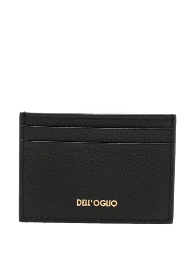Dell'oglio Pebbled Card Holder In Black