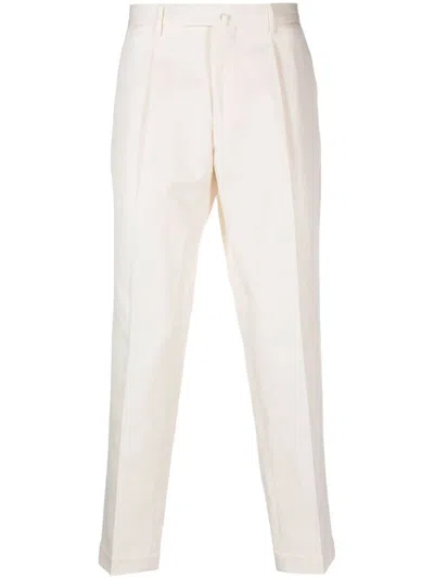 Dell'oglio Straight-leg Box-pleat Trousers In Neutrals