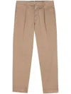 Dell'oglio Pressed-crease Tapered-leg Trousers In Neutrals