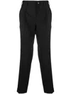 Dell'oglio Pleat Detailing Wool Tailored Trousers In Black