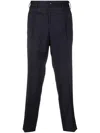 Dell'oglio Pleat Detailing Wool Tailored Trousers In Blue