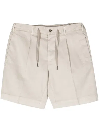Dell'oglio Inverted-pleat Bermuda Shorts In Neutrals