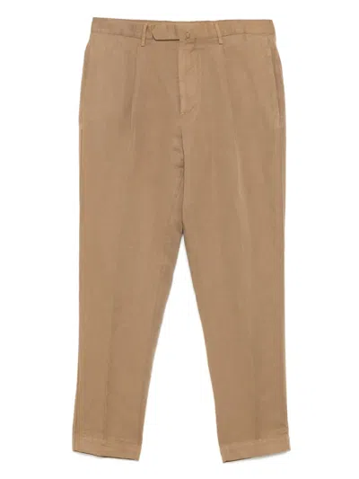 Dell'oglio Pleated Chinos In Neutrals