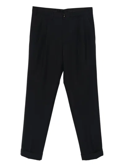 Dell'oglio Pleated Cuffed Trousers In Black