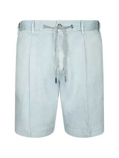 Dell'oglio Pleated Drawstring Shorts In Blue