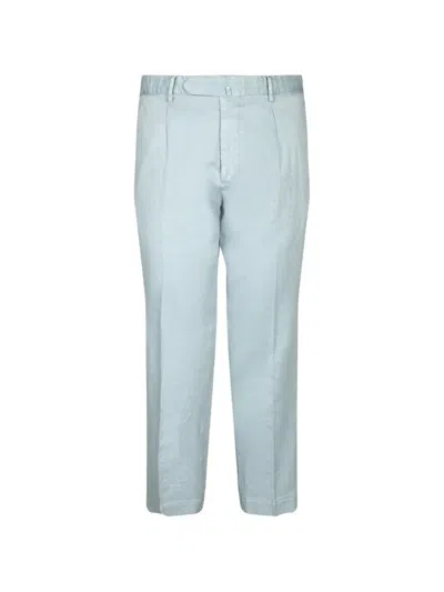 Dell'oglio Pleated Straight-leg Trousers In Blue
